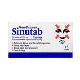 Sinutab Non-Drowsy Tablets 15 Pack